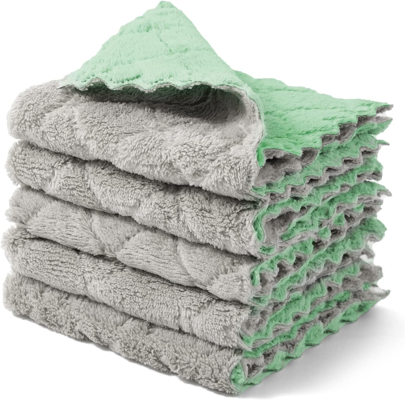 Super Absorbent Microfiber Kitchen Towels 5-Pack