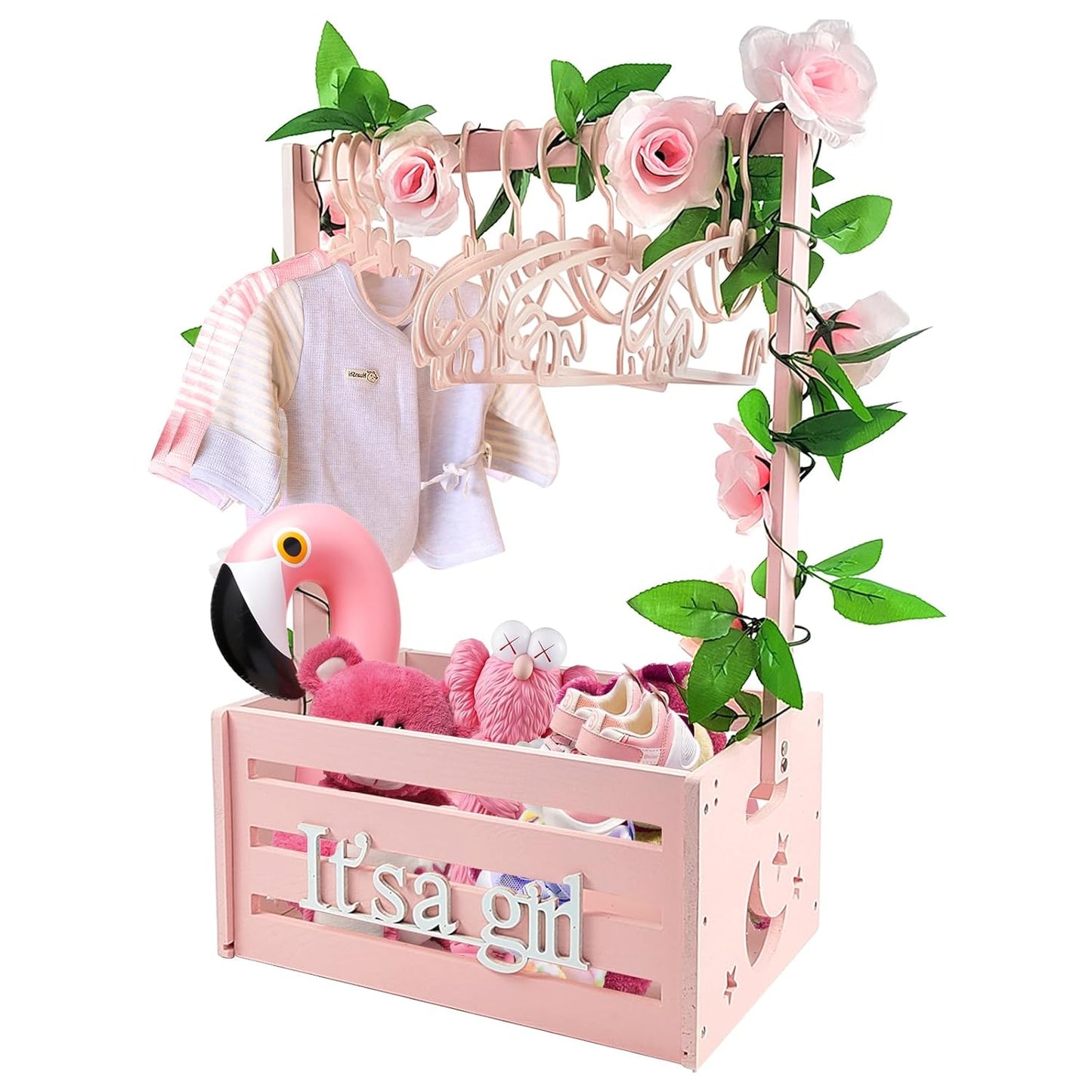 Wooden Baby Shower Crate Closet for Stylish Baby Storage Needs