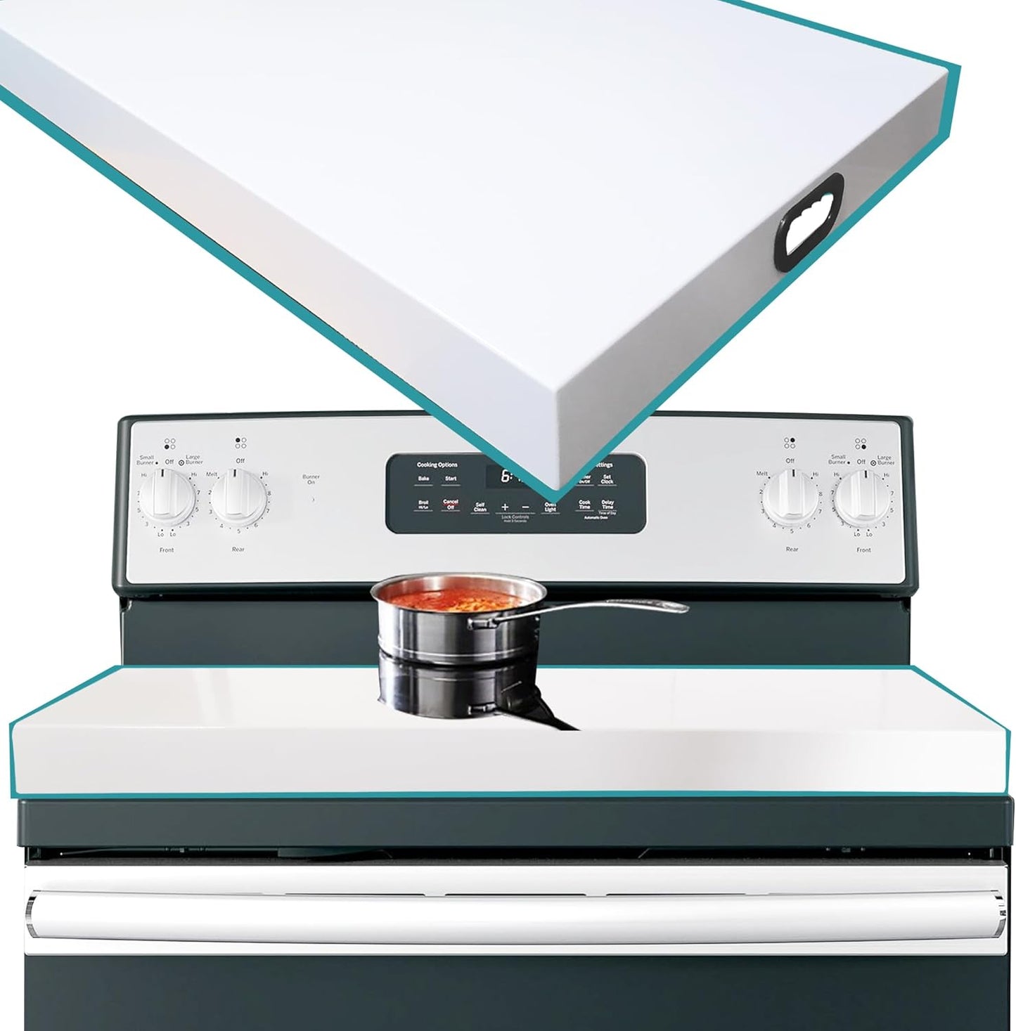 Stainless Steel Stove Top Cover for Kitchen Organizer and Space