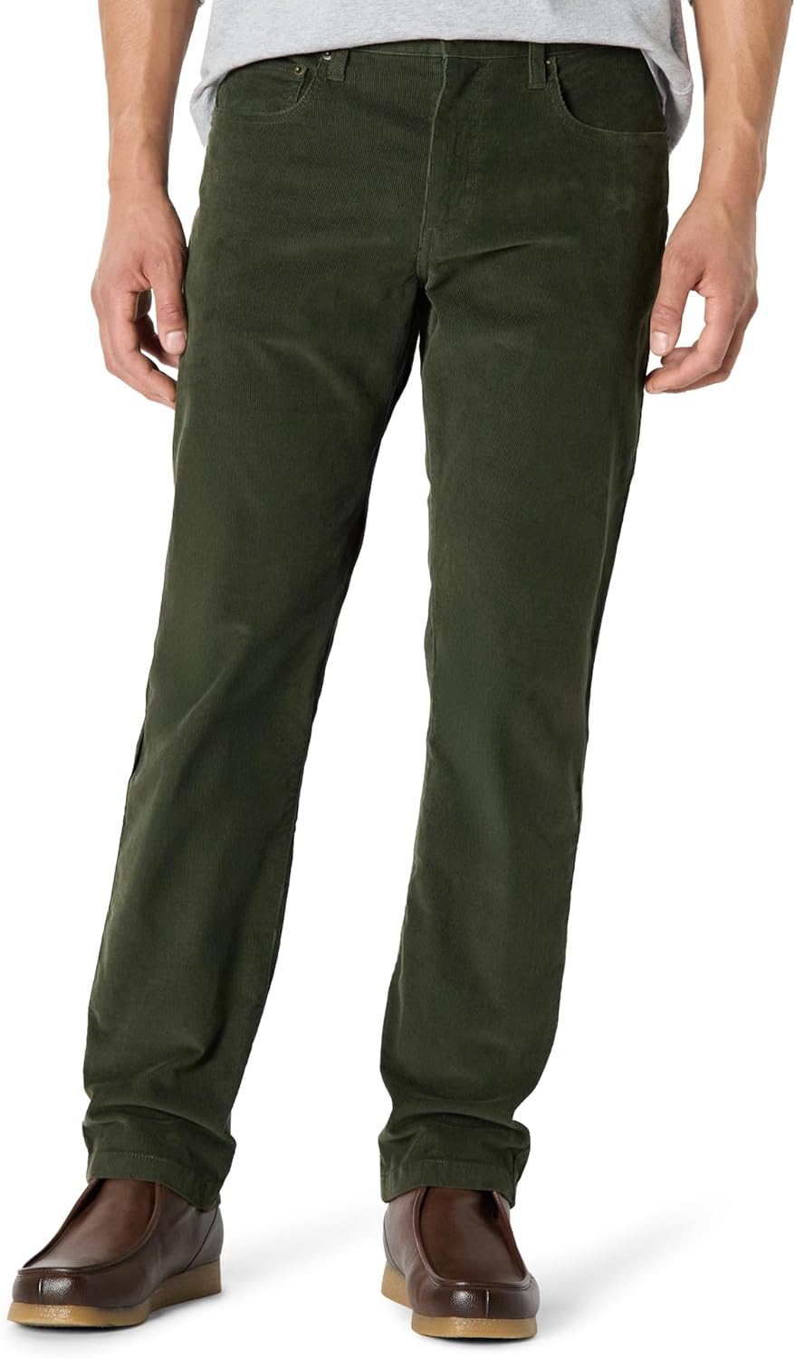 Mens Straight Fit 5 Pocket Corduroy Pant for Comfort and Style