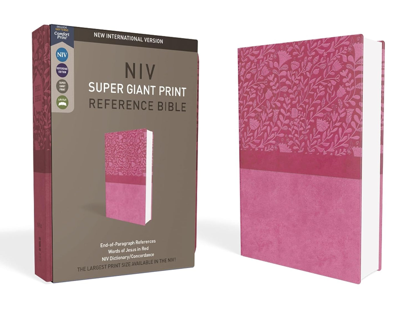 NIV Super Giant Print Reference Bible with Comfort Print in Pink