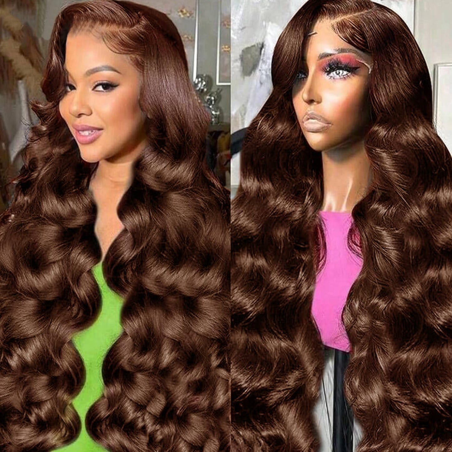 Chocolate Brown Lace Front Wigs for Natural Glamour and Style