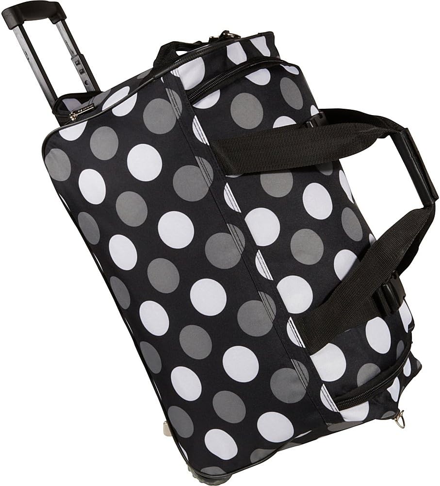 Rockland Rolling Duffel Bag with Extra Large Wheels and Pockets