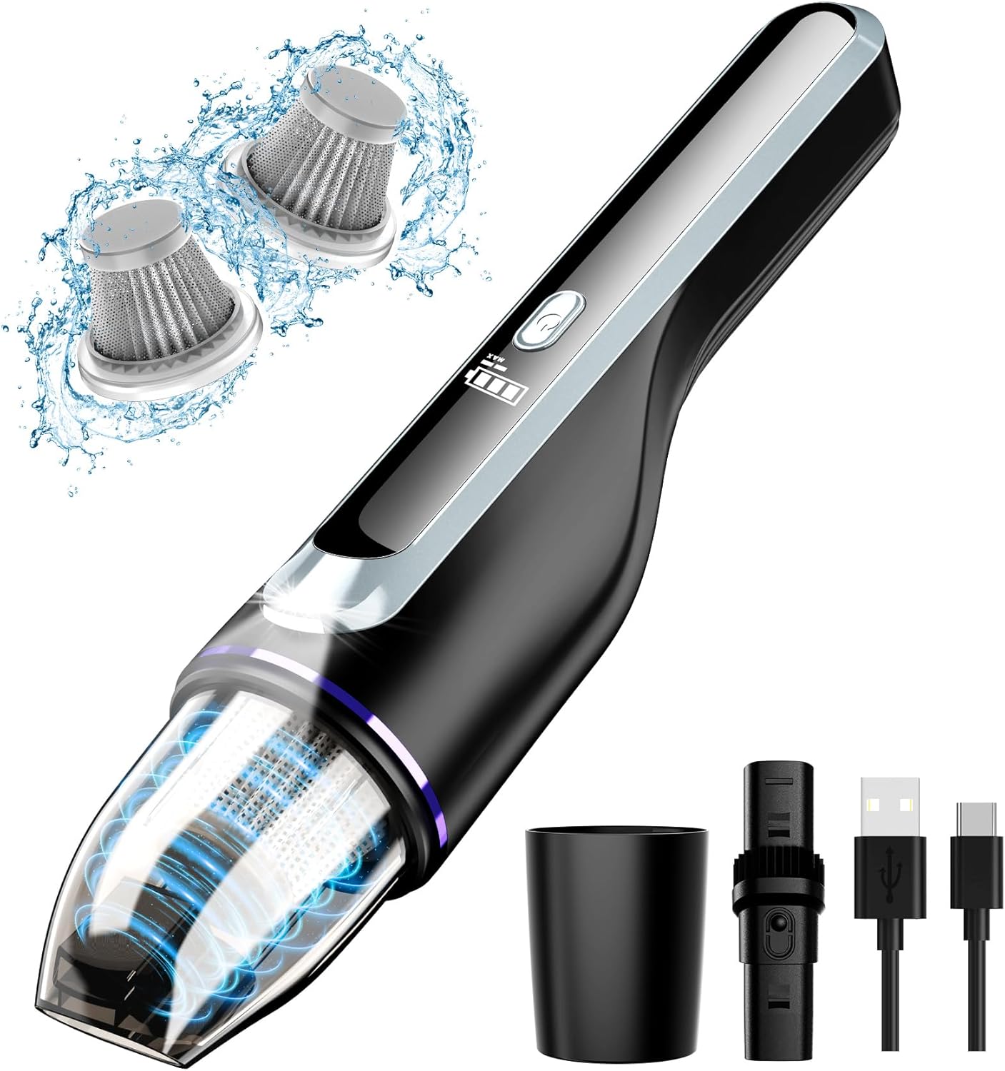 Powerful Cordless Car Vacuum - Lightweight & LED