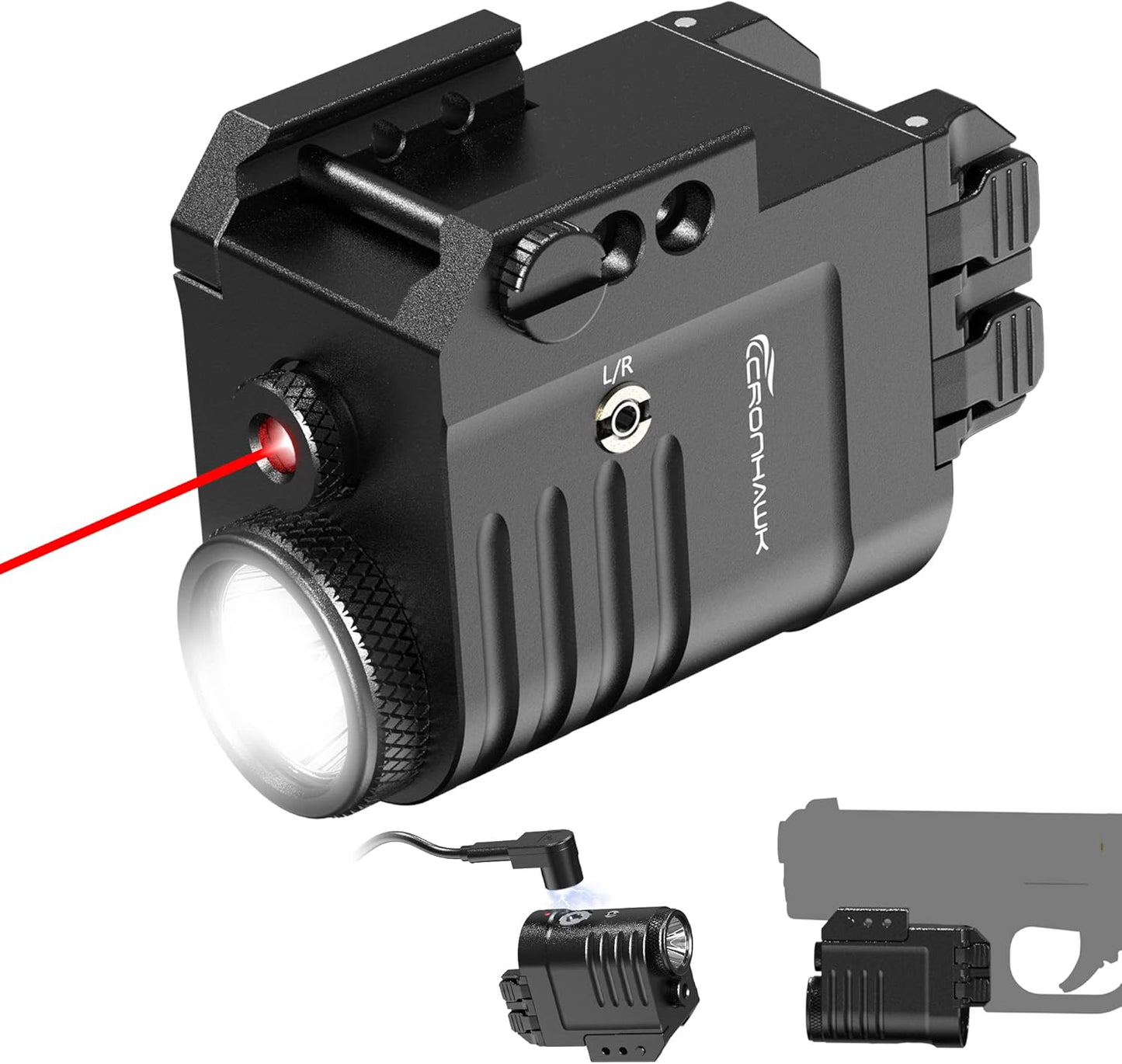 Rechargeable Pistol Light Laser Combo for Tactical Use