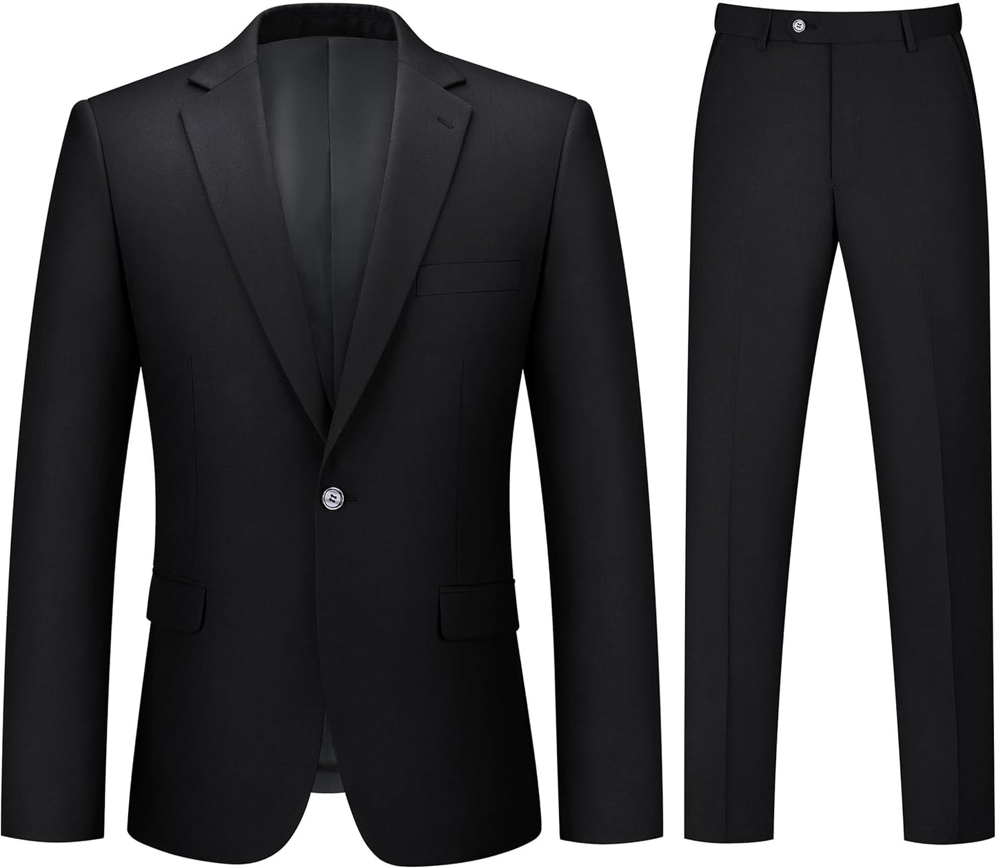 Mens Suit 2 Piece Slim Fit Tuxedo Set for Business & Weddings