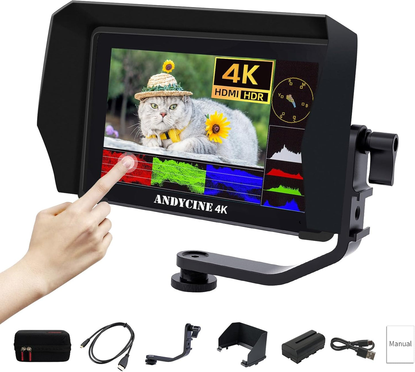 ANDYCINE A6 Plus V2 6in On Camera Monitor Bundle for Filmmakers