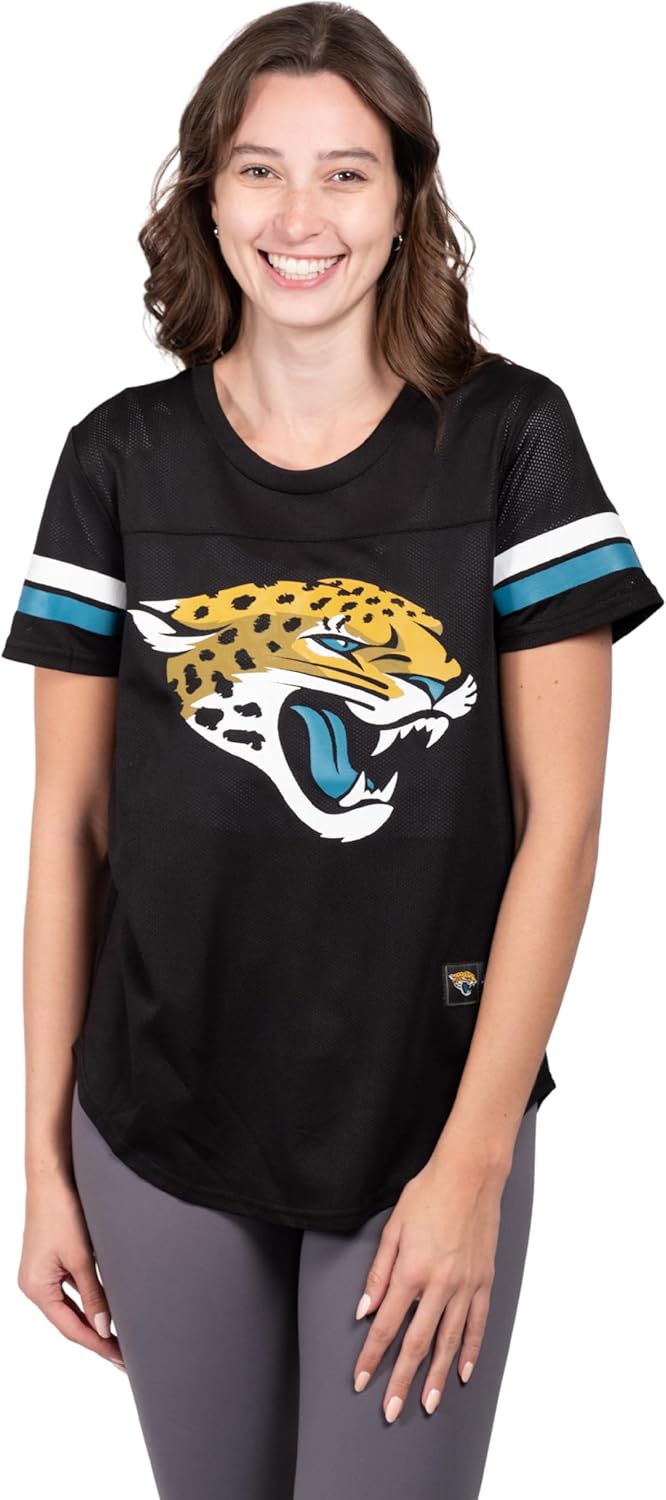 Ultra Game NFL Official Women's Super Soft Mesh Jersey T-Shirt