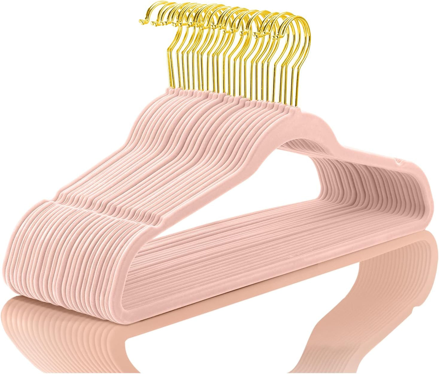 MIZGI Premium Velvet Hangers Pack of 60 for Space Saving