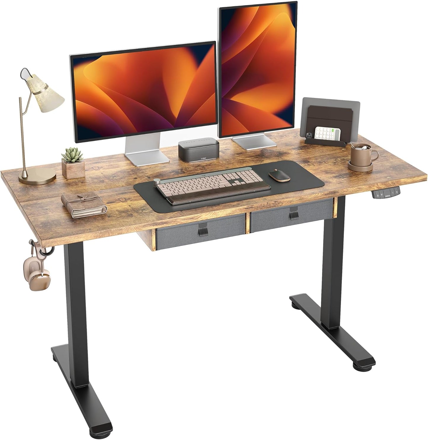Adjustable Electric Standing Desk - Organized Efficiency