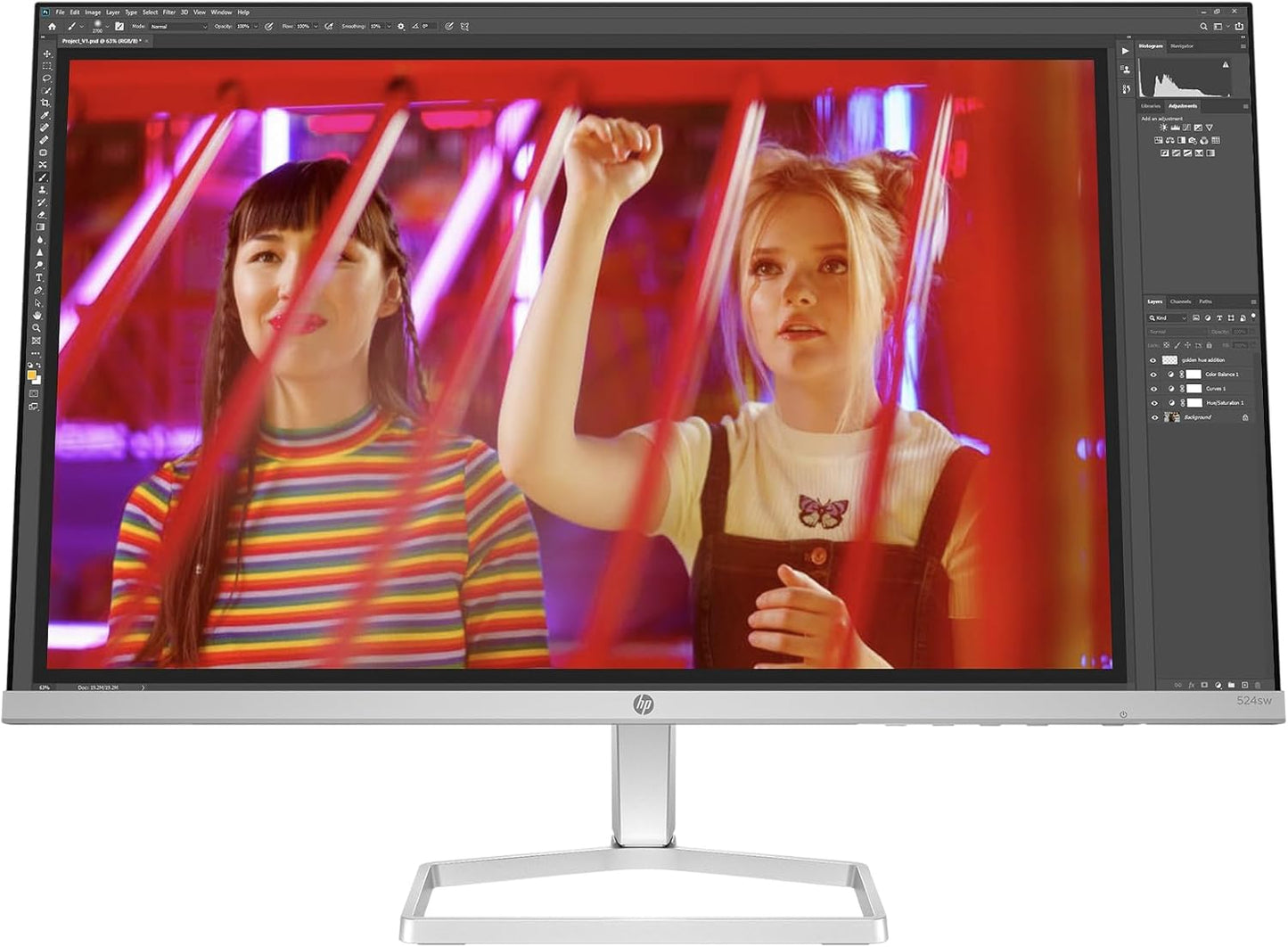 HP 24 FHD Monitor, Eye-Safe Display, 99% sRGB