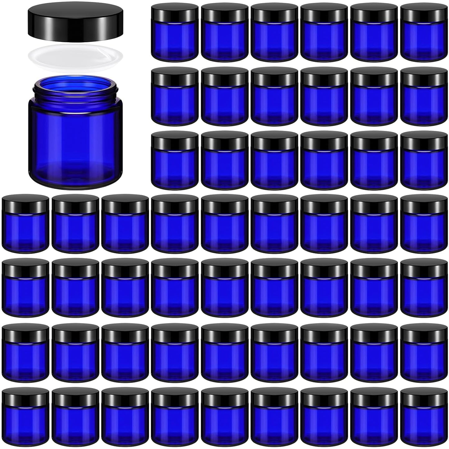 48 Pcs 4 oz Glass Jars with Lids for Cosmetics and More
