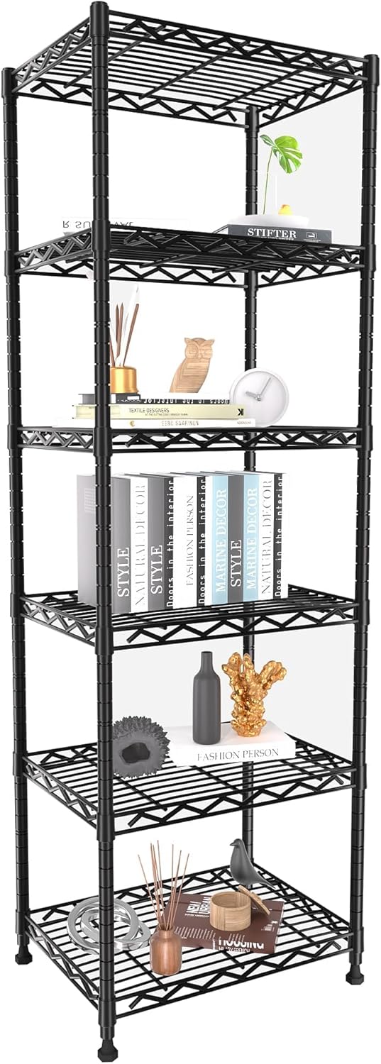 GIOTORENT 6-Tier Storage Shelves for Kitchen and Bathroom Use