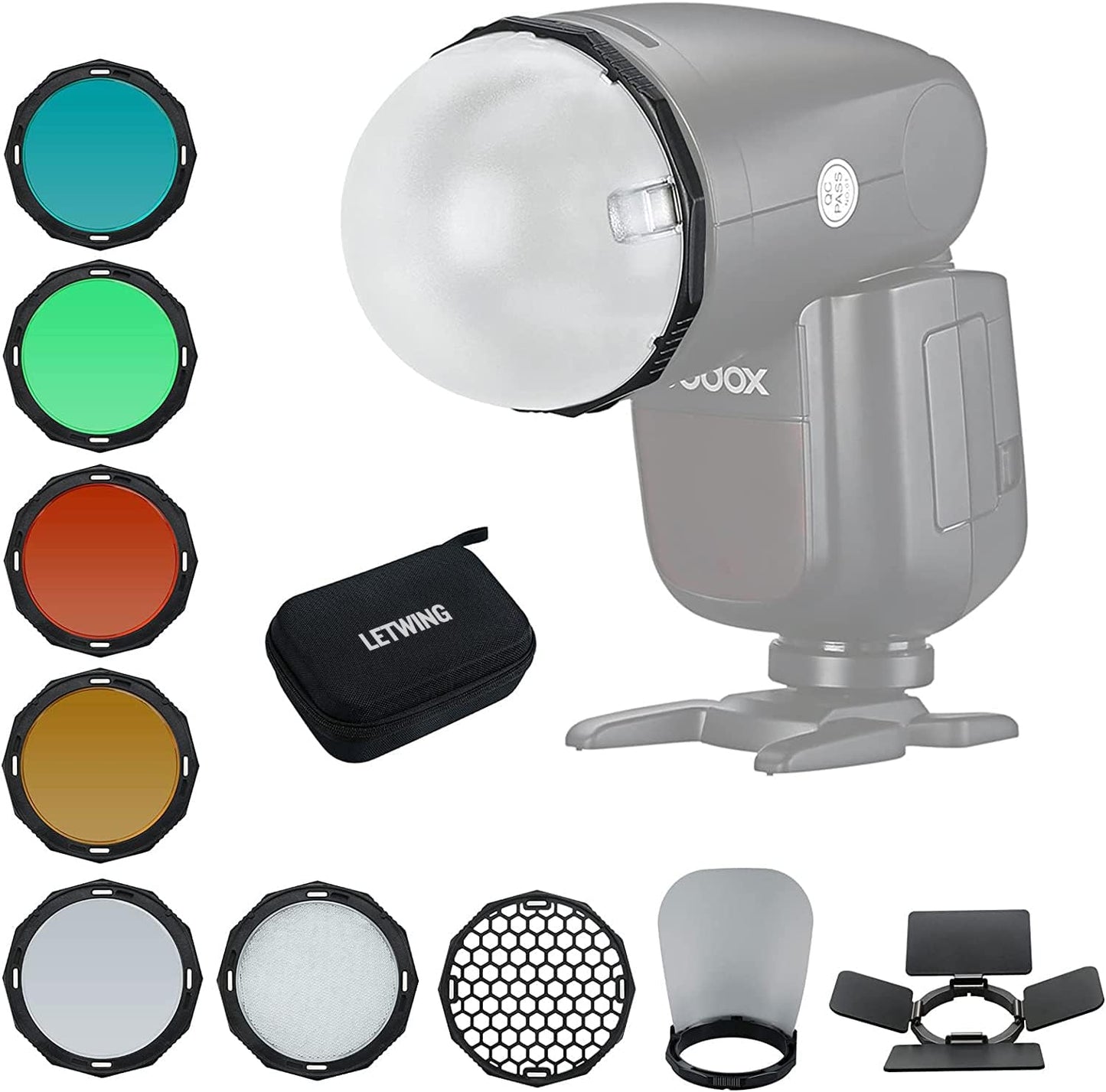 TR-09 Magnetic Round Head Flash Accessory Kit for Godox V1 Series