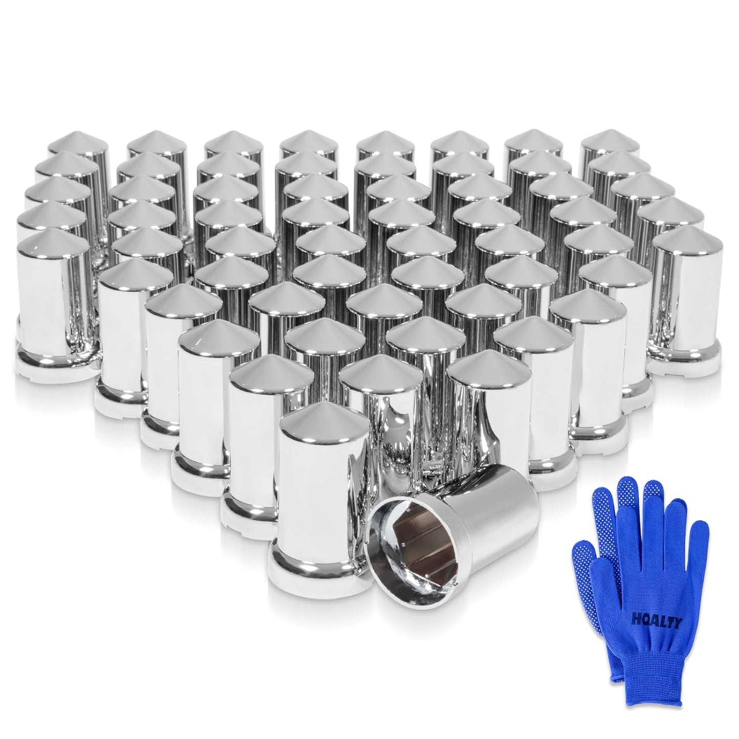 60Pcs 33mm Lug Nut Covers for Trucks - Durable Chrome Finish