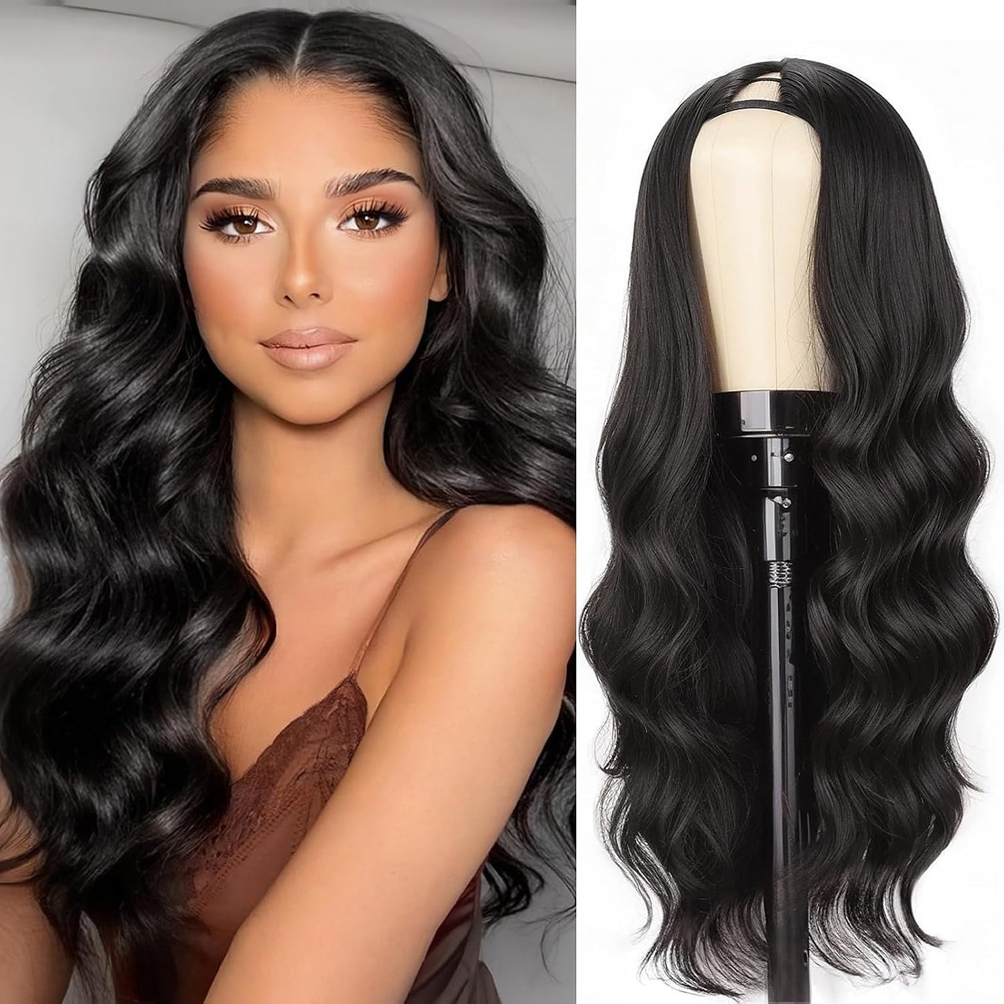 24 Inch V Part Wig Body Wave for Black Women - Premium Quality