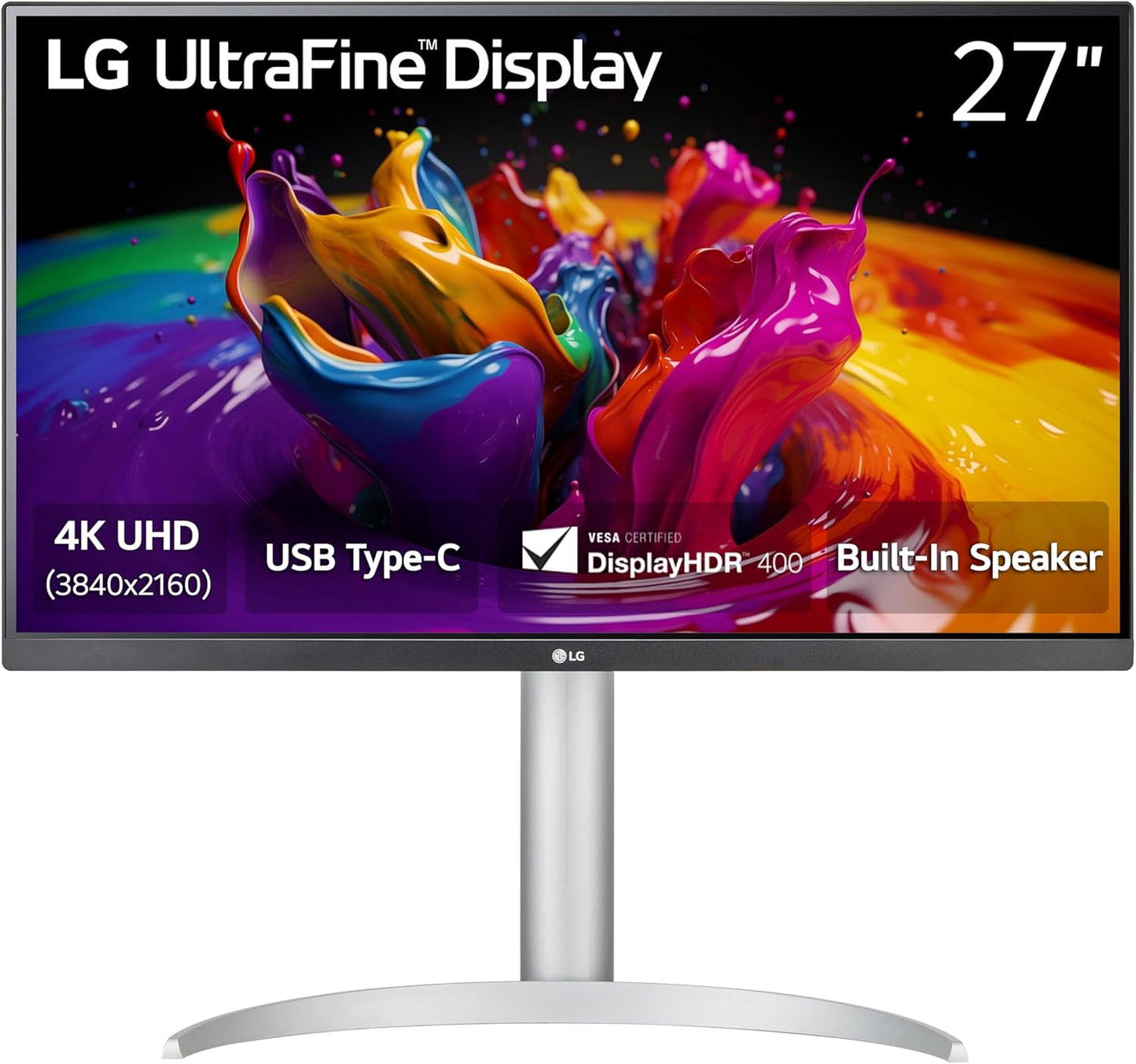 LG 27UP850K-W 27 4K UHD Monitor - Stunning Clarity & Versatile Connectivity