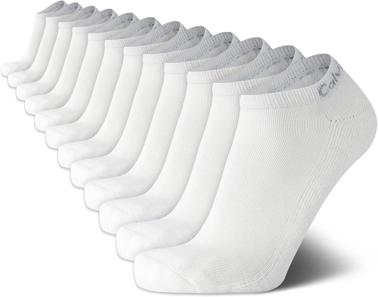 Calvin Klein Men's No Show Cushioned Low Cut Socks - 12 Pack