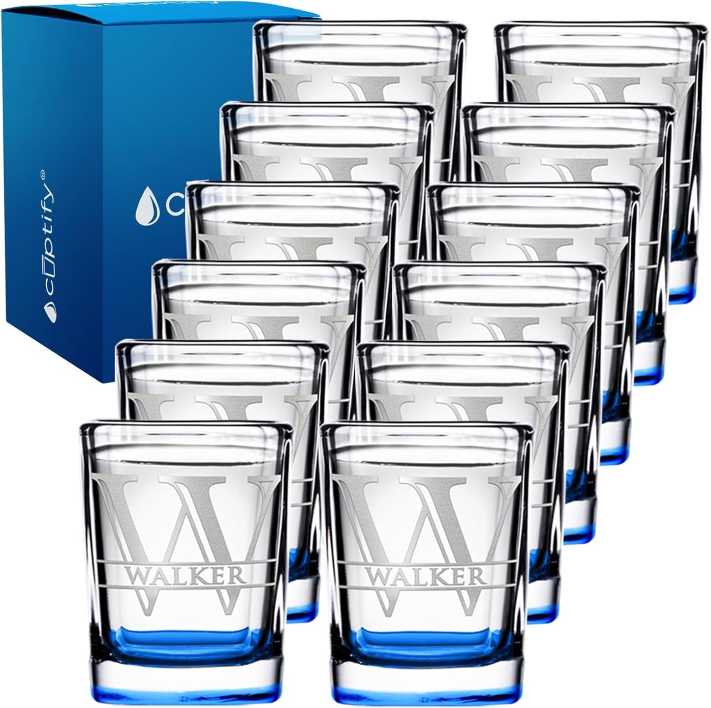 Personalized Square Shot Glasses Set of 12 for Unique Gifts