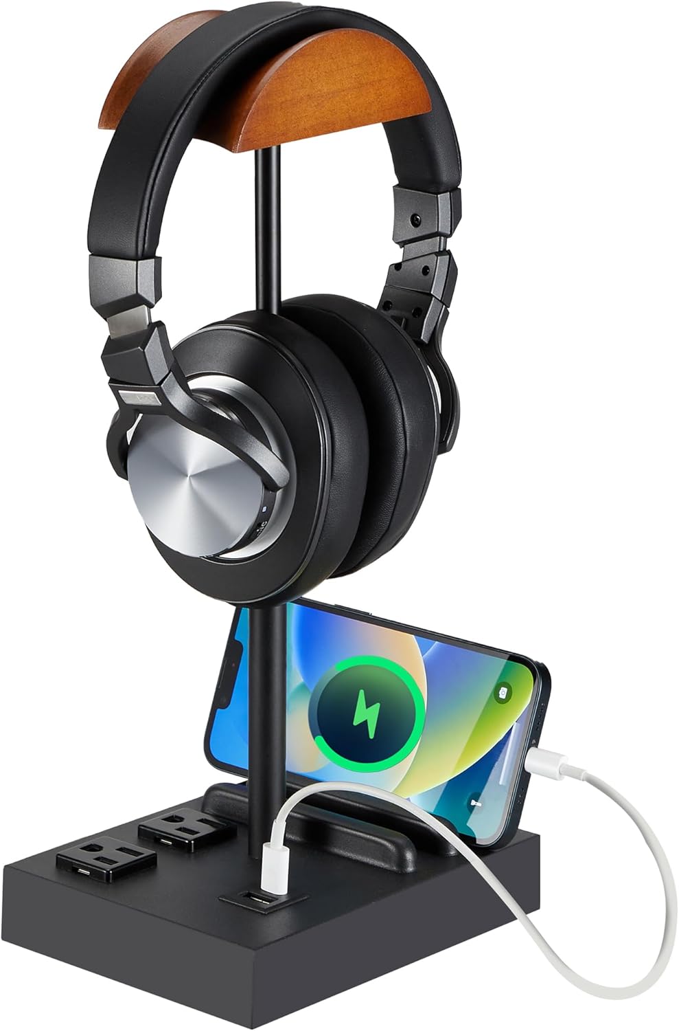 CASTLELIFE Gaming Headset Stand with Charging Ports