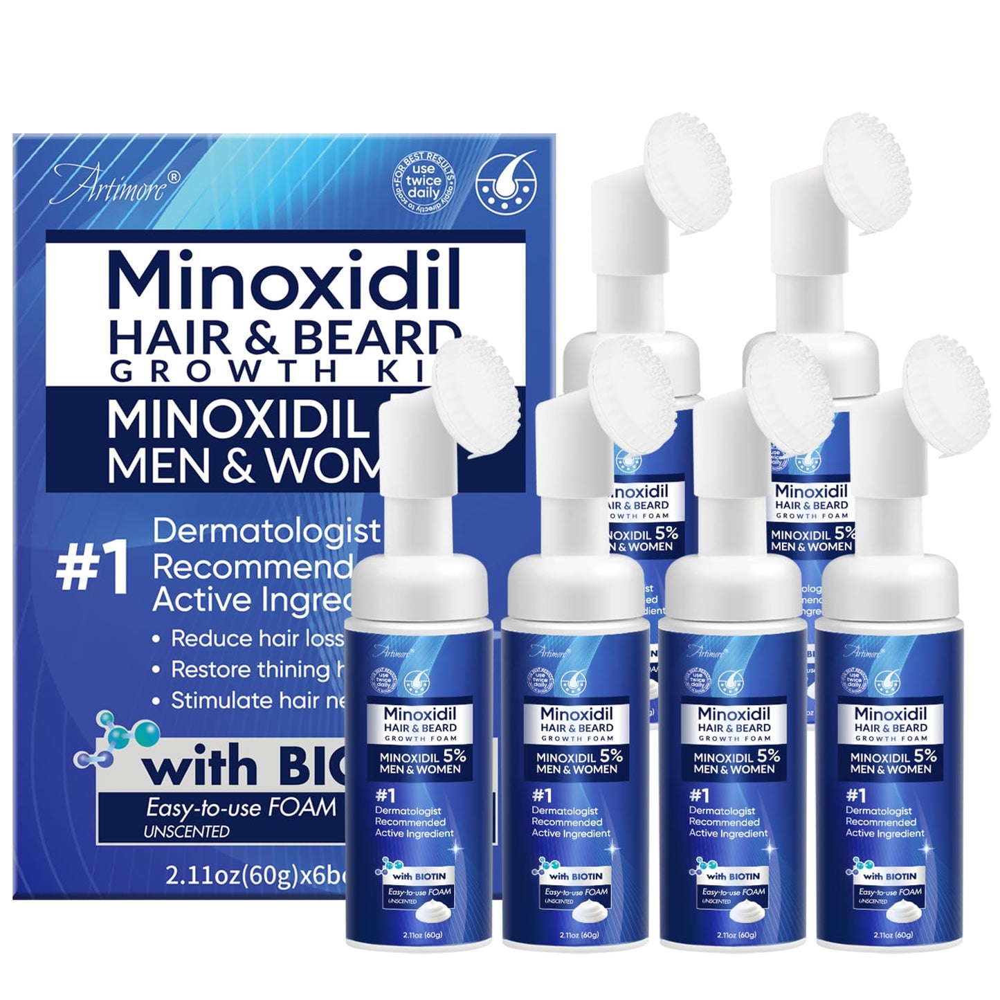 5% Minoxidil Foam for Men and Women - Effective Hair Growth