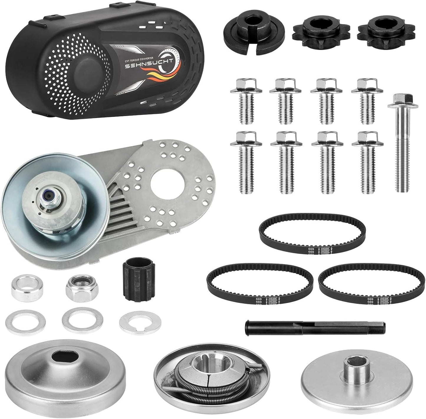 CVT Torque Converter for Mini Bikes and Go Karts - 1 inch Clutch
