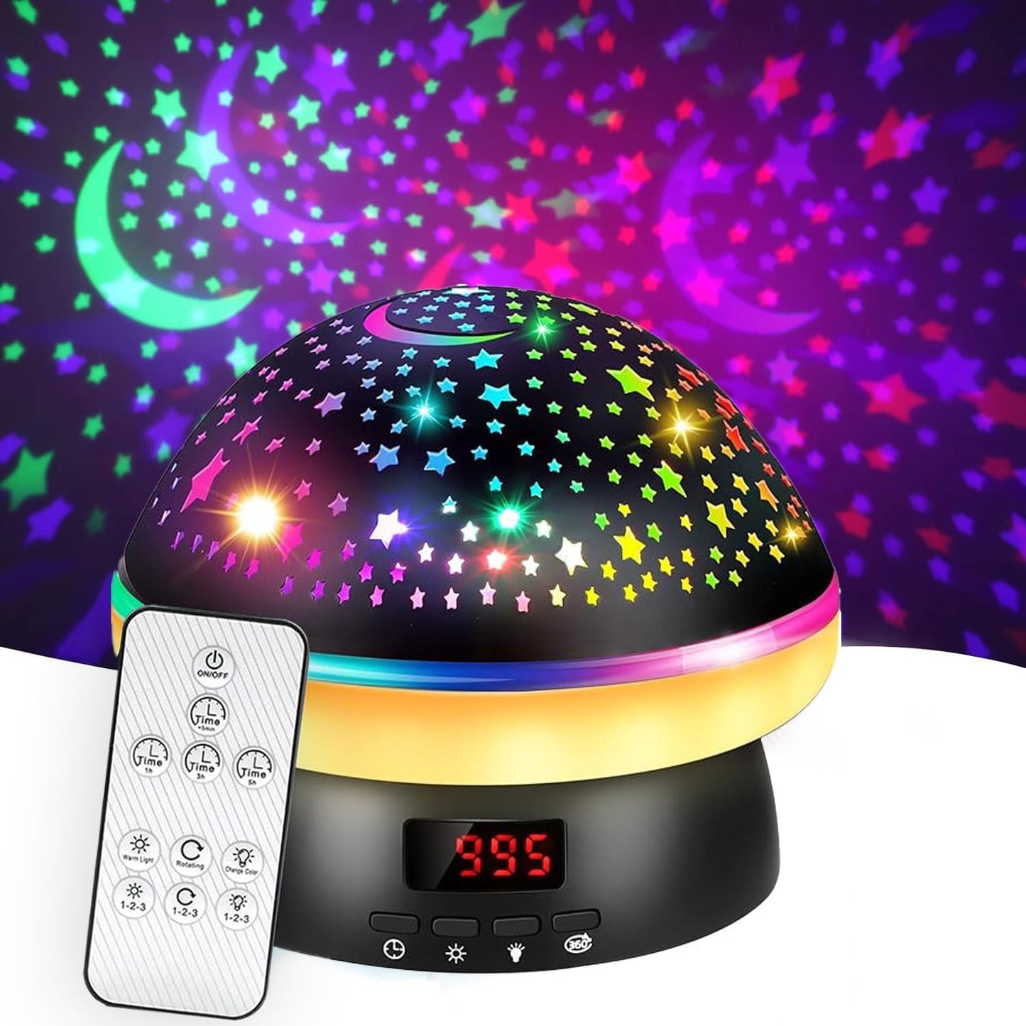 Remote Control Star Projector Night Light - Kids' Sleep Aid