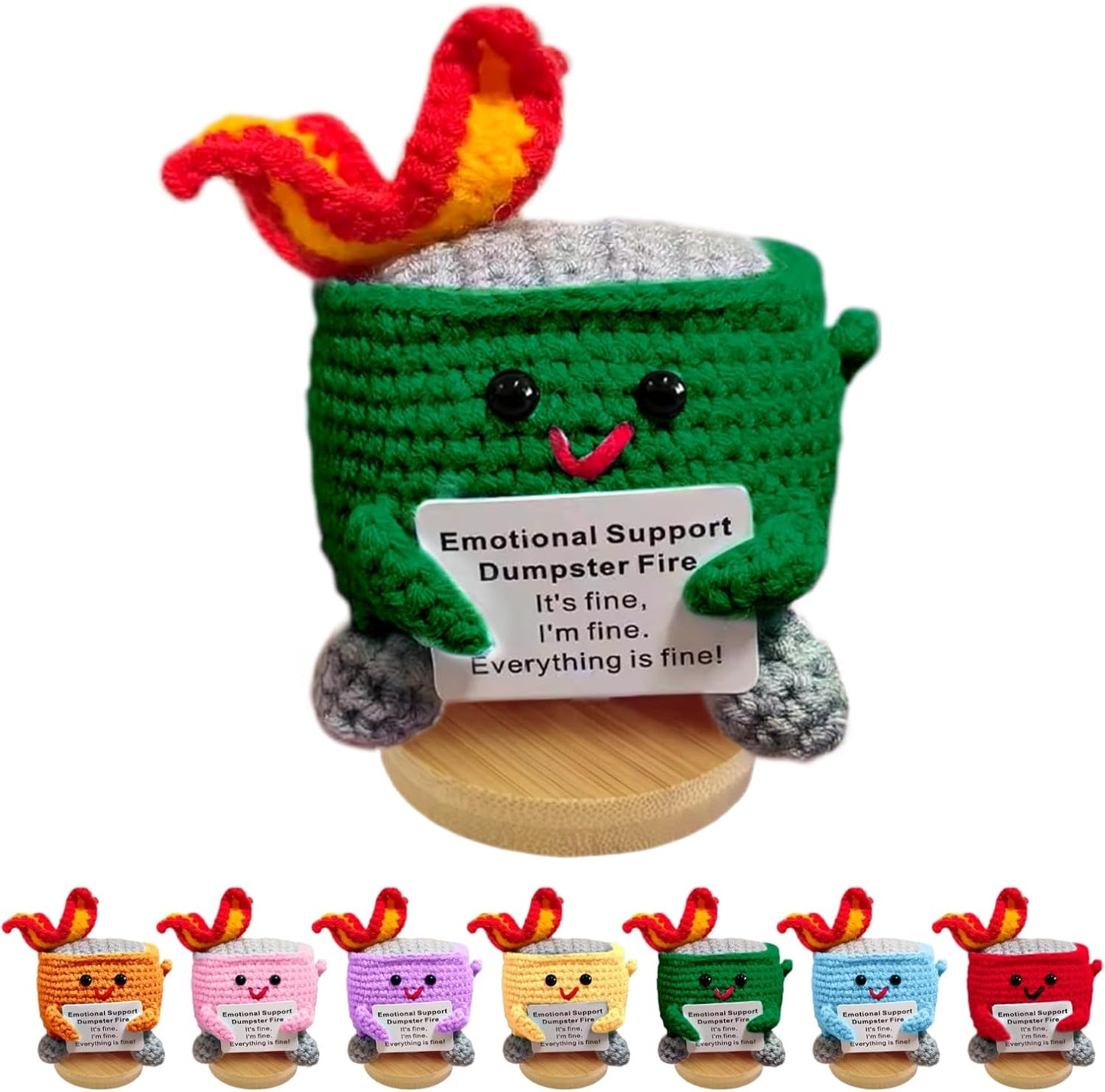 Handmade Emotional Support Dumpster Fire Doll