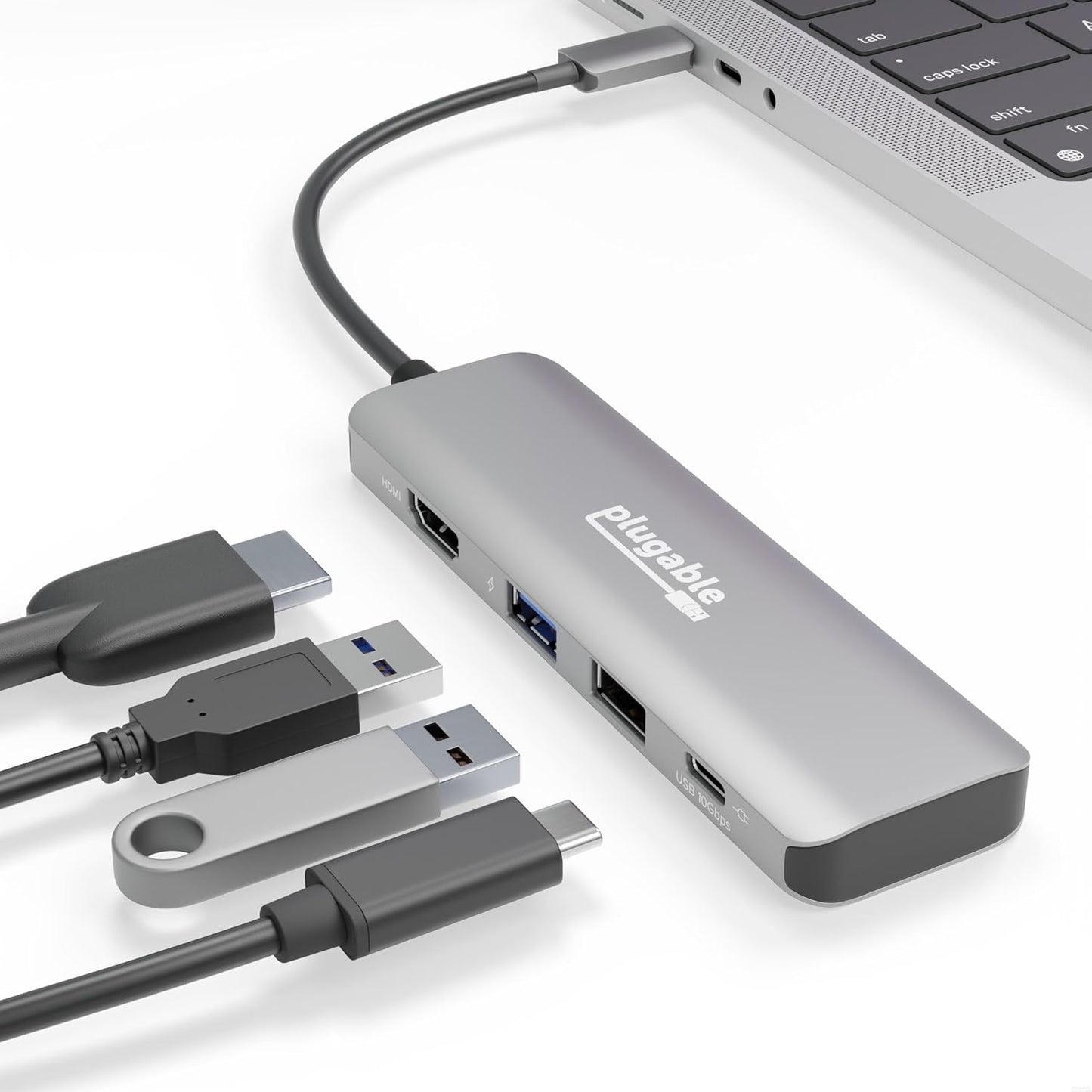 Plugable USB C Hub Multiport Adapter for 4K HDMI and Charging