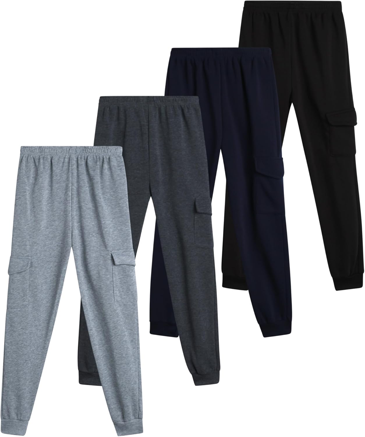 Coney Island Boys Sweatpants 4 Pack Athletic Joggers for Kids