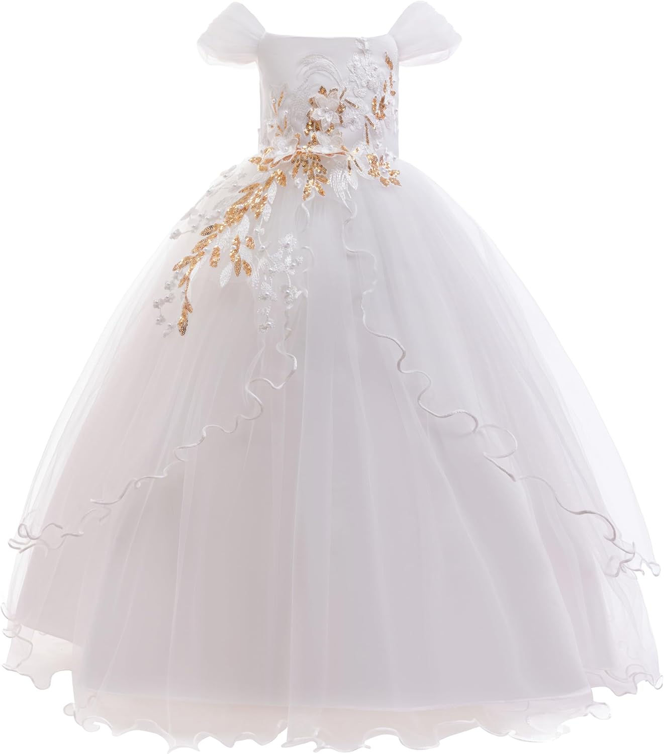 Vintage Off The Shoulder Flower Girl Dress for Special Occasions