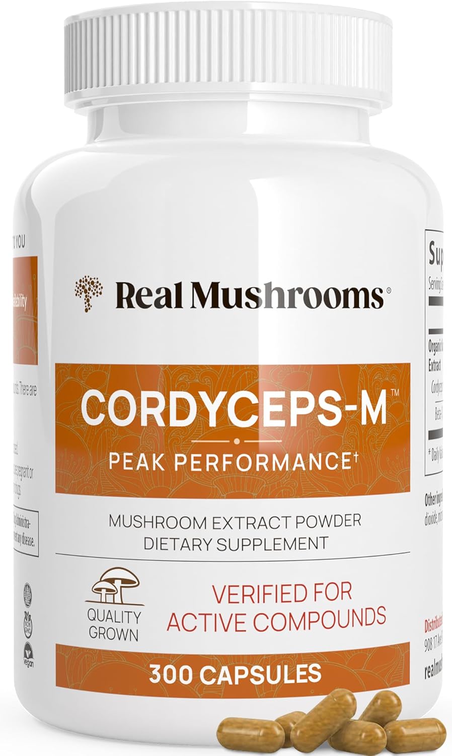 Organic Cordyceps Mushroom Capsules for Energy and Performance