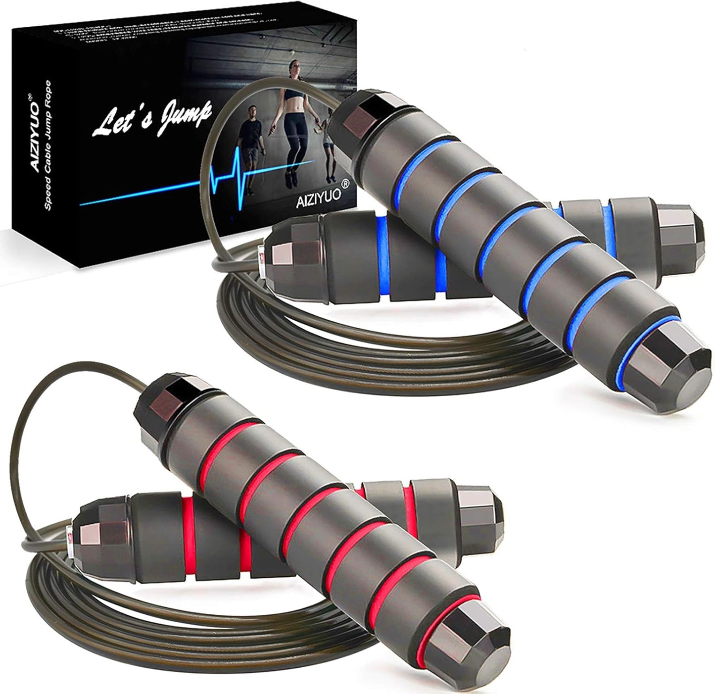 Tangle-Free Speed Jump Rope 2-Pack