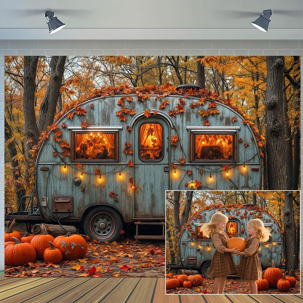 12x10ft Fall RV Backdrop for Thanksgiving and Baby Showers
