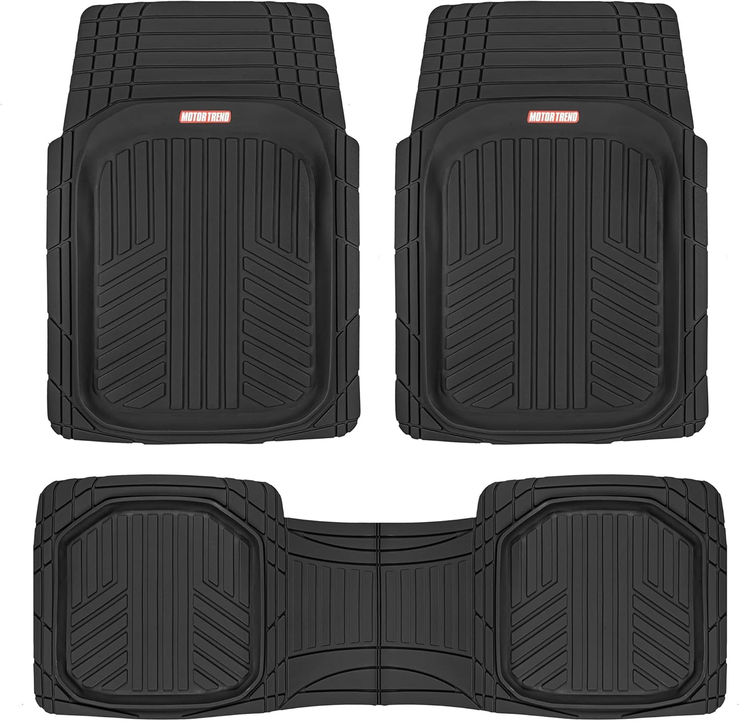 Motor Trend FlexToughXL All-Weather Rubber Floor Mats Set