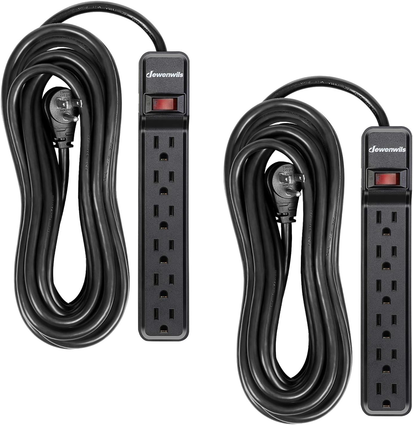 DEWENWILS 25ft Long Power Strip Surge Protector