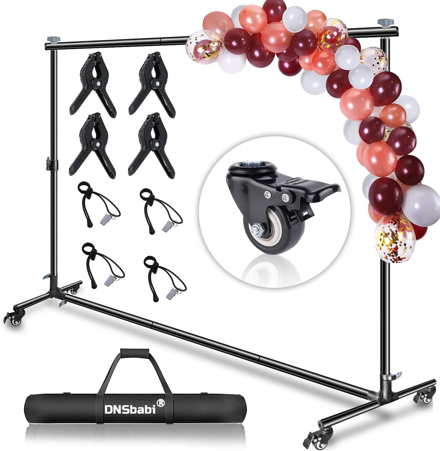 Versatile Heavy Duty Backdrop Stand with Wheels for Photography