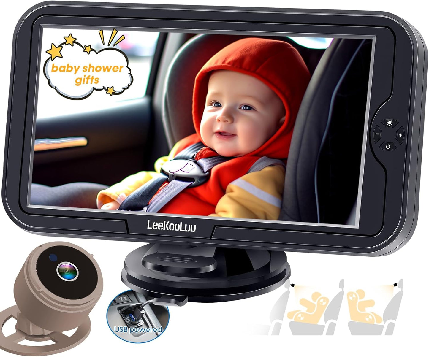 LeeKooLuu Baby Car Camera - Crystal Clear Night Vision