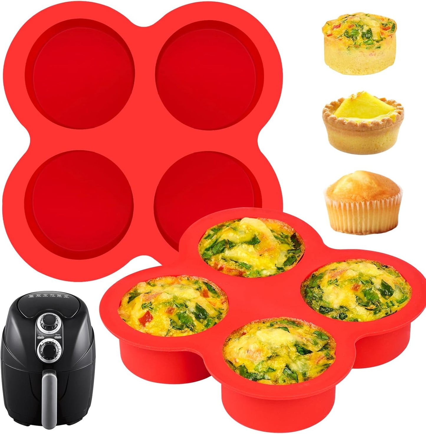 Silicone Egg Bite Molds - Perfect for Air Fryer!