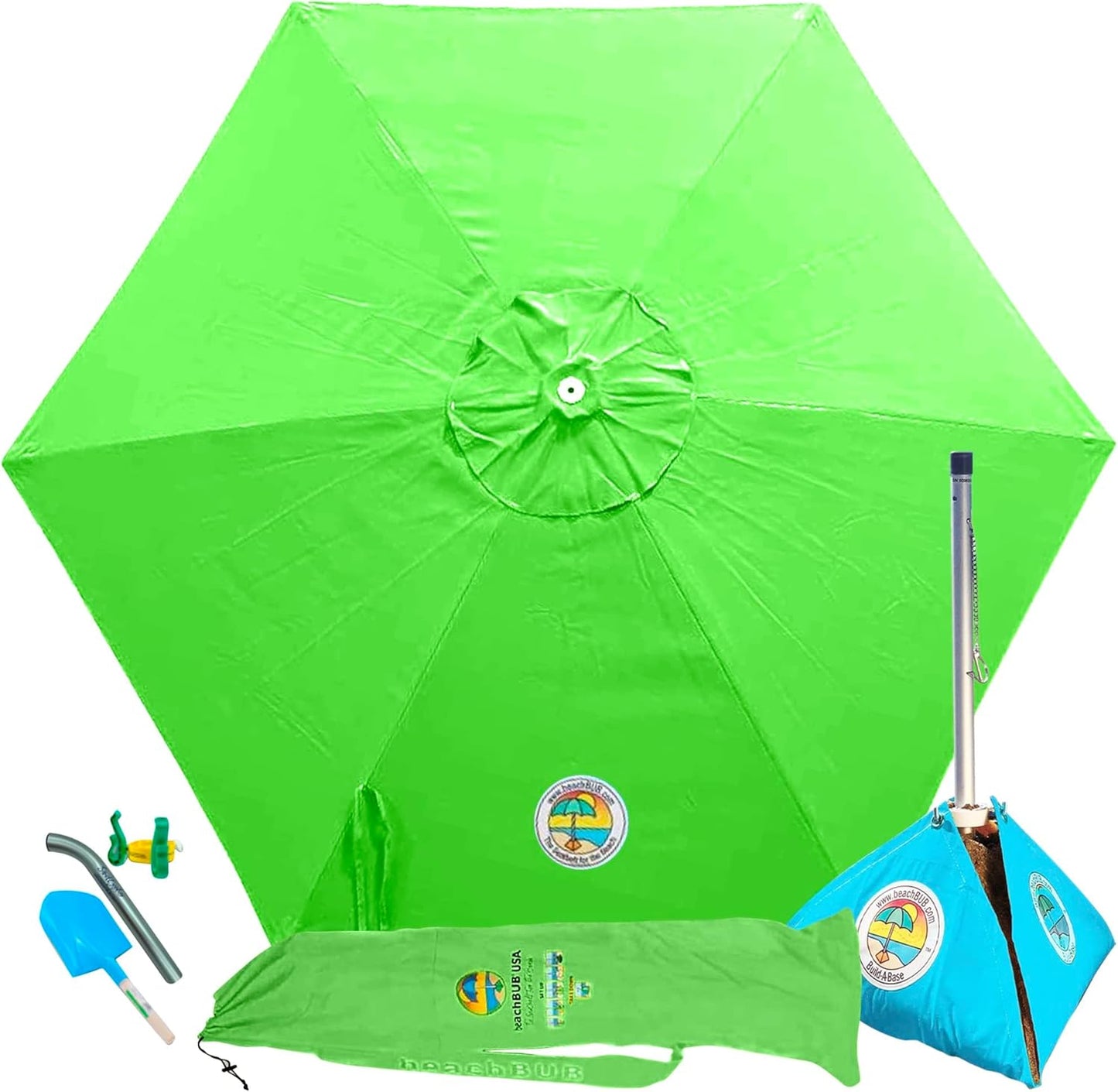 All-In-One Beach Umbrella System with ULTRA Base for Safety