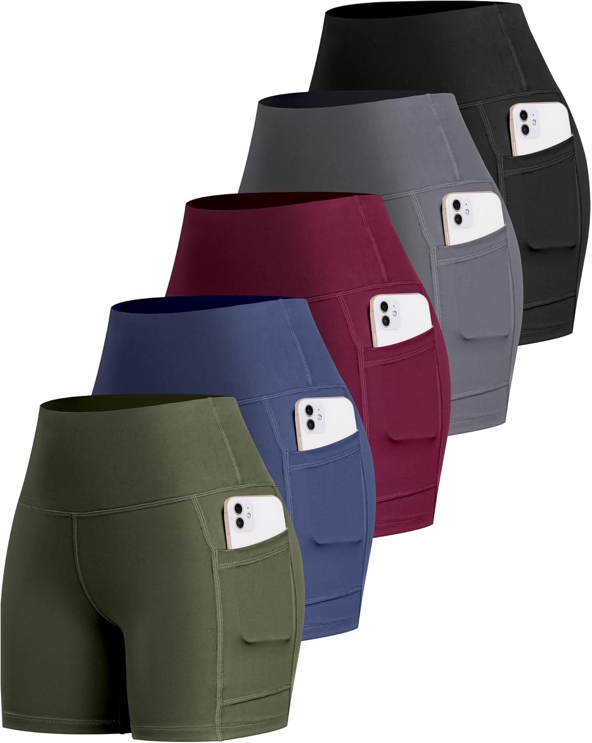 High Waisted Tummy Control Biker Spandex Shorts for Women