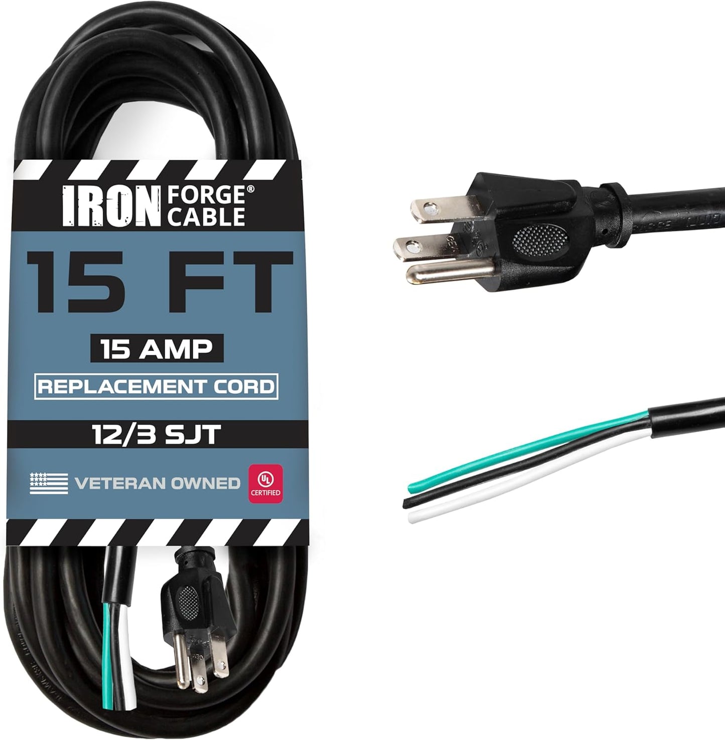 Iron Forge Cable 12 Gauge Power Cord Replacement for Tools
