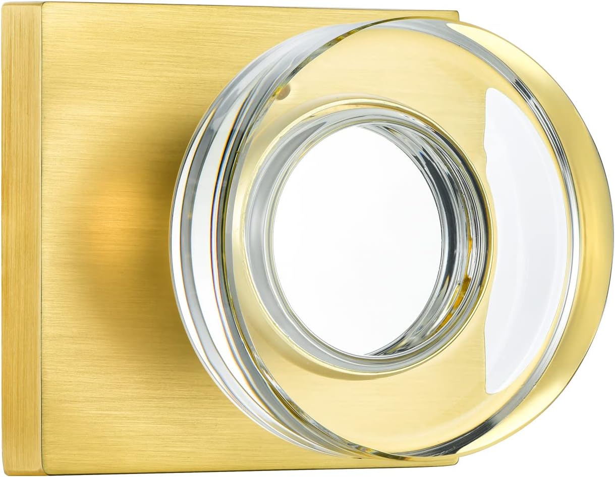 Coolnews Gold Glass Door Knobs with Lock for Modern Interiors
