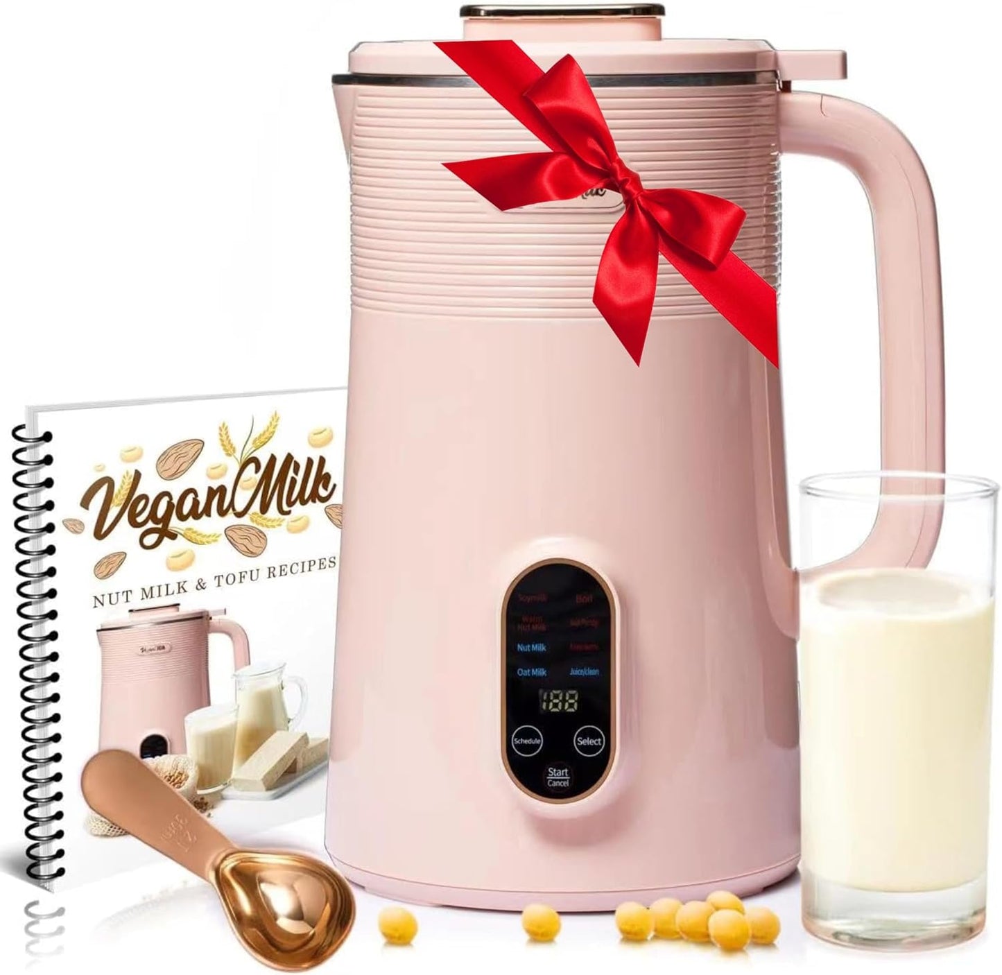 8-in-1 Plant-Based Milk Maker - Make Nut, Almond, Soy, Oat Milk Easily!