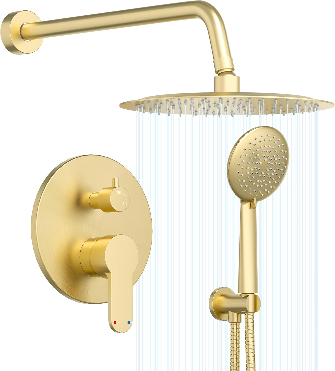 Gabrylly Gold Shower Head System with High Pressure Features