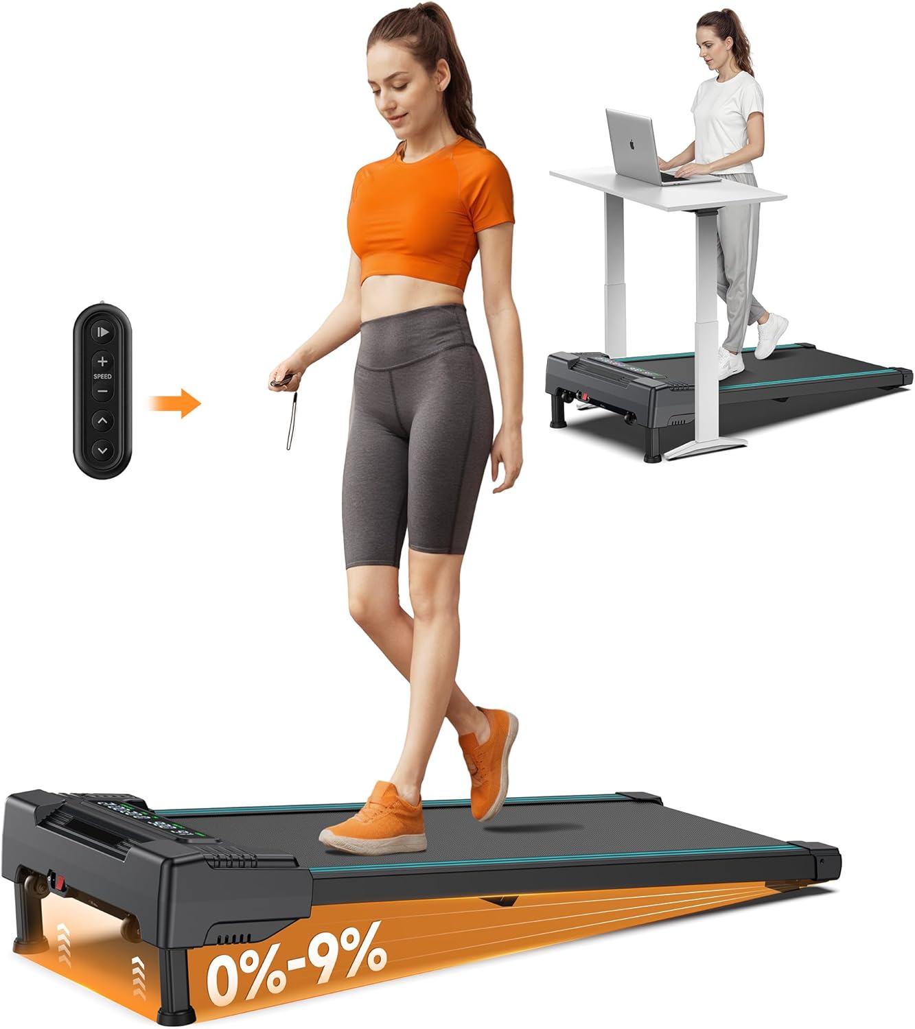 Walking Pad Treadmill with Auto Incline for Home Use
