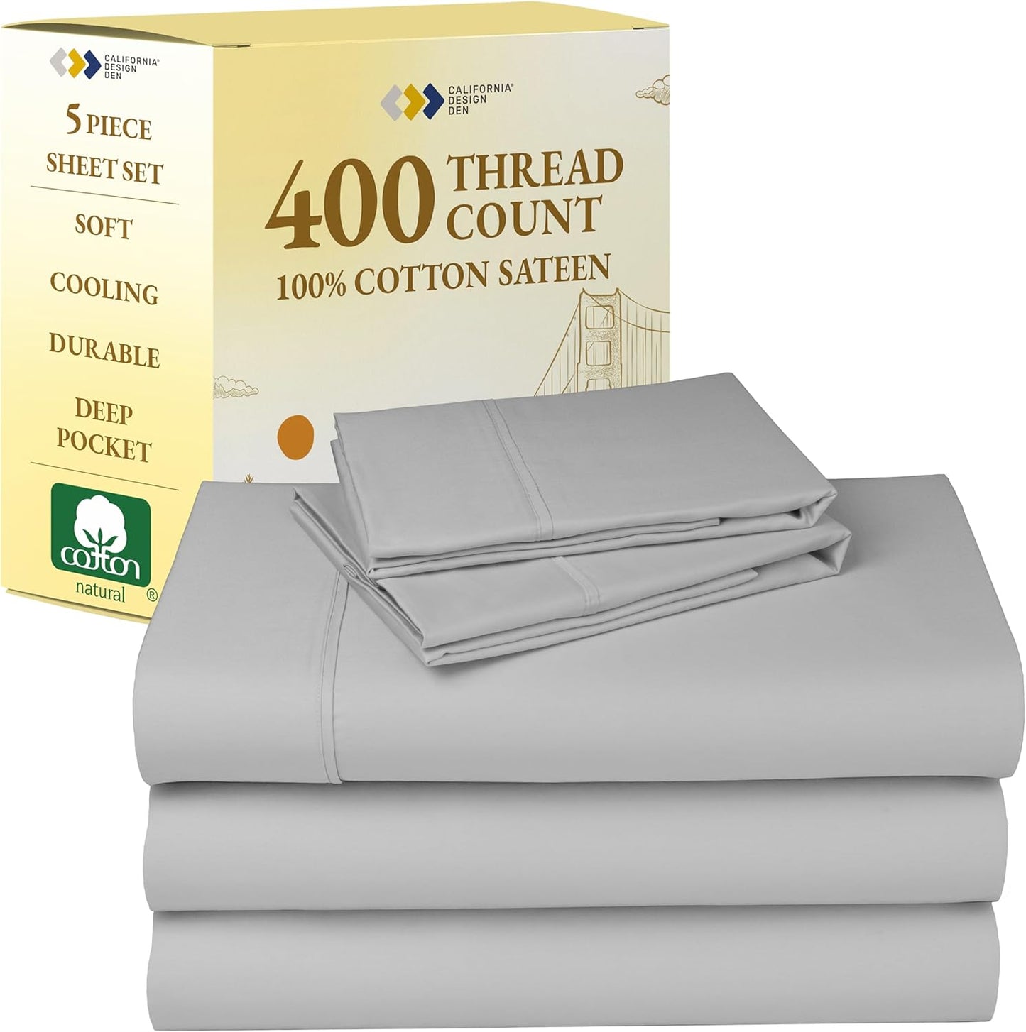 Split King Sheets for Adjustable Bed - 100% Cotton Luxury Set