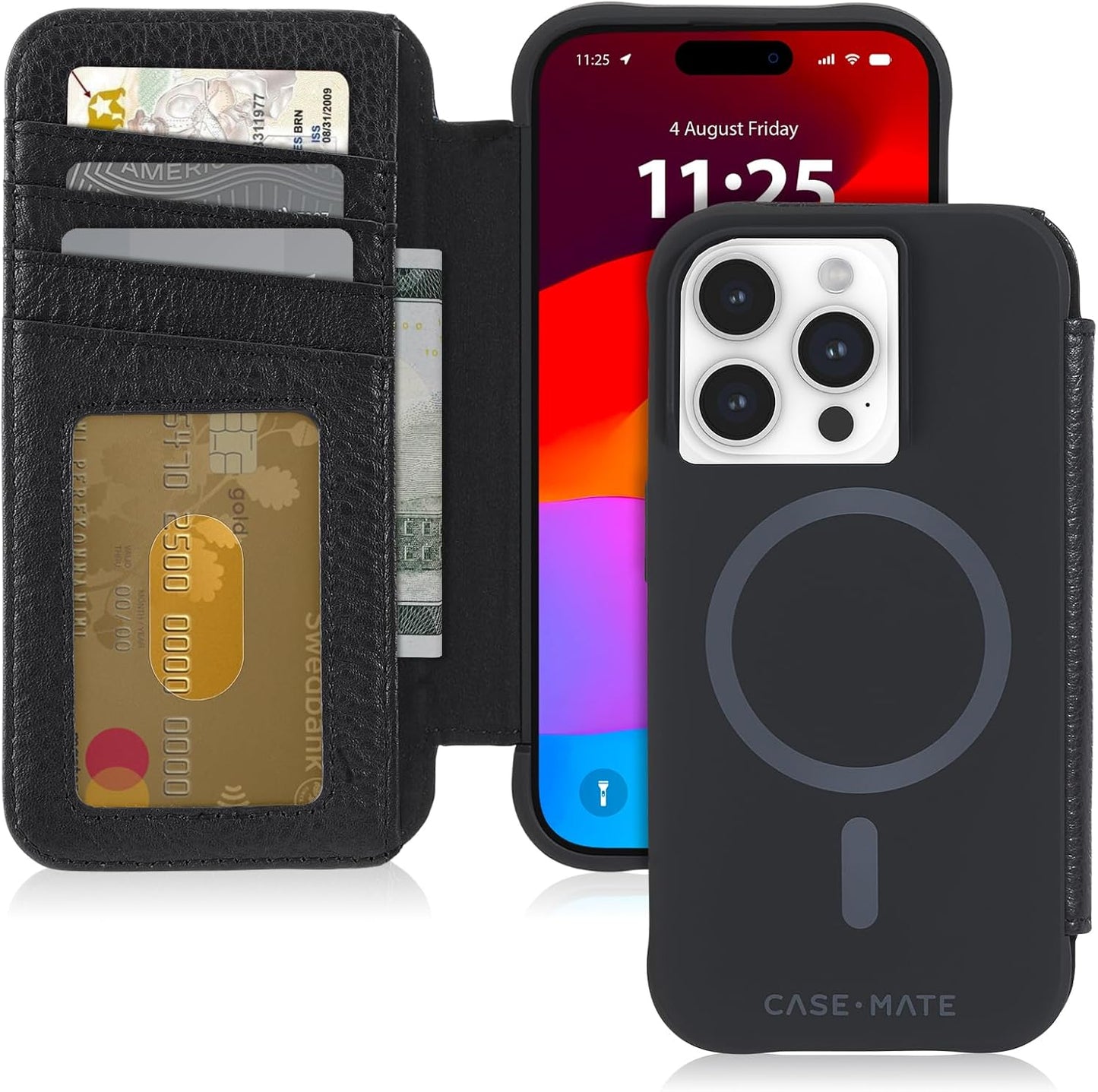 Case-Mate Wallet Folio iPhone 15 Pro Case with 12ft Drop Protection