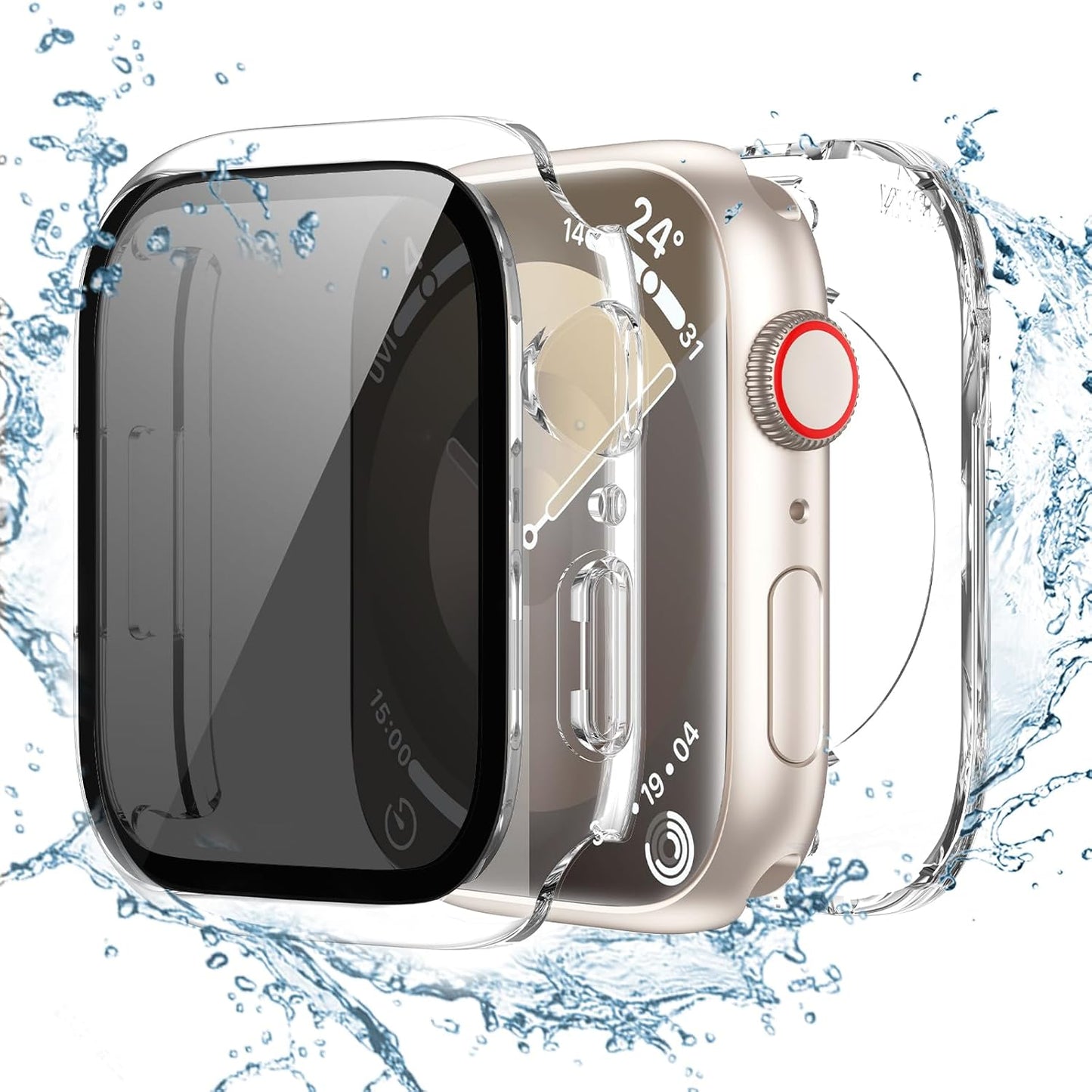 Tensea Waterproof Apple Watch Case + Privacy Glass - 360 Protection