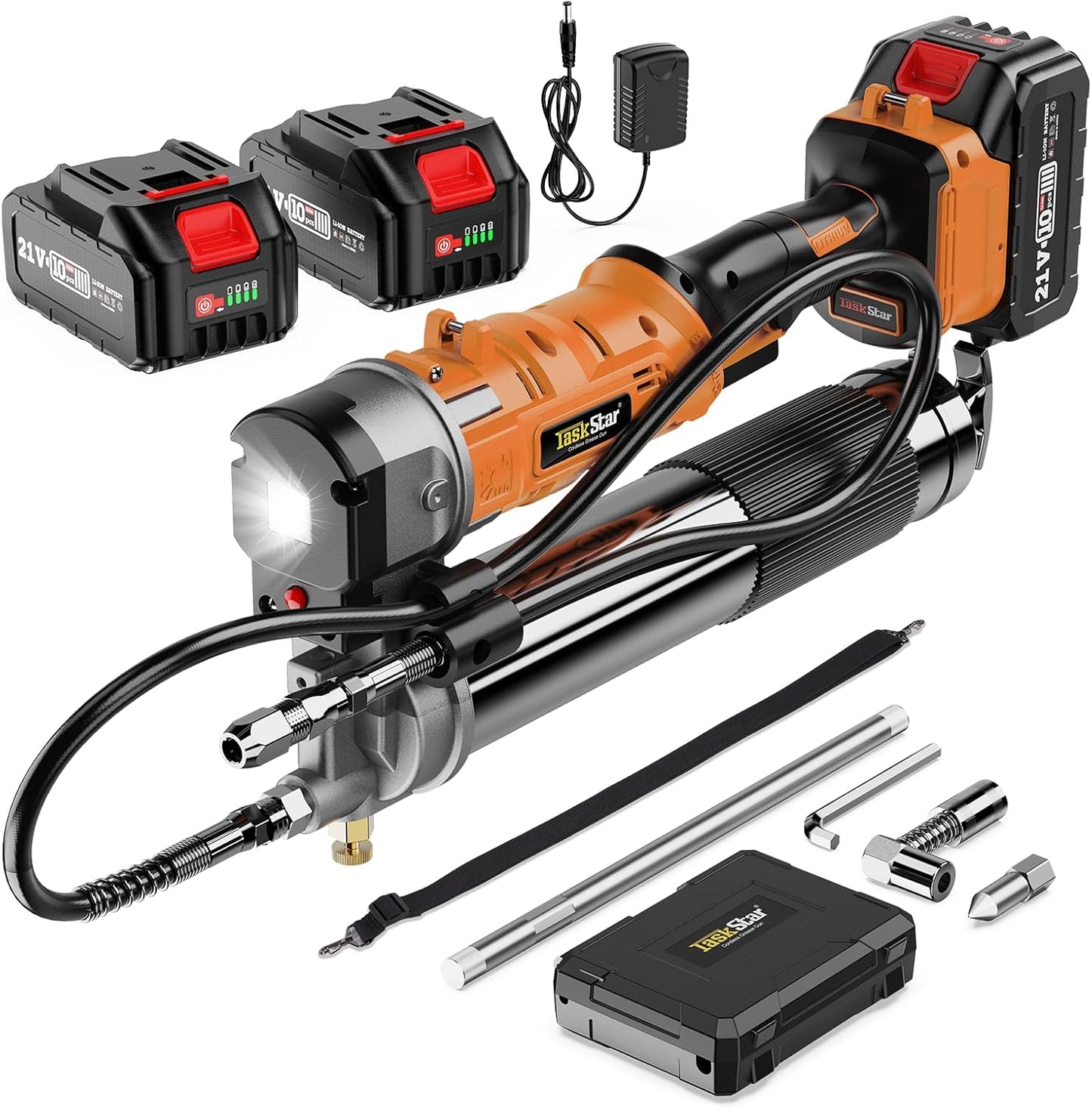 2-in-1 Electric Grease Gun: 12000 PSI for Heavy-Duty Tasks